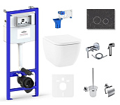 Картинка Унитаз Lavinia Boho Relfix One 10 в 1 75110515 (greek black иск. камень)