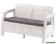 Картинка Диван садовый KETER CORFU LOVE SEAT 223212 (белый)