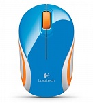 Картинка Компьютерная мышь Logitech Wireless Mini Mouse M187 (910-002738) Blue/Orange