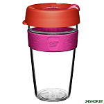 Картинка Многоразовый стакан KeepCup Original L Clear Daybreak 454мл (красный)