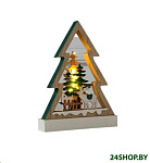 Картинка Световая фигурка Luazon Елочка с оленями 6117391 (теплый белый)