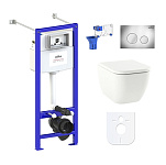 Картинка Унитаз Lavinia Boho Relfix One Rimless 7 в 1 87050162 (хром пластик)