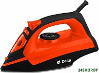Картинка Утюг электрический Delta DL-755 черный с оранжевым