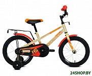Картинка Детский велосипед Forward Meteor 16 2021 (бежевый/оранжевый)