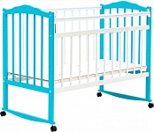 Картинка Детская кроватка Bambini 01 (белый/голубой)