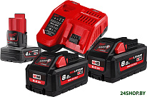 M18 M18HNRG-802 4933471073 (2 x 18В/8 Ач + 12В/4 Ач + 12-18В)