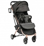 Картинка Детская прогулочная коляска Sundays Baby S600 Plus (бронзовя база, черный/светло-серый)