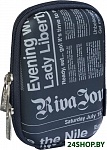 Чехол для фотоаппарата Riva 7103 (PU) Digital Case dark blue (newspaper)