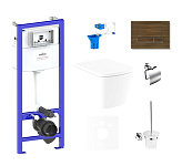 Картинка Унитаз Lavinia Boho Relfix Aveo Rimless 9 в 1 75110392 (венге пластик)