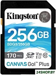 Картинка Карта памяти Kingston SDG3/256GB SDXC Canvas Go Plus 170R C10 UHS-I U3 V30