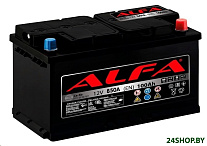 Картинка Автомобильный аккумулятор ALFA Hybrid 100 R (100 А·ч)