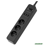 Картинка Сетевой фильтр Harper UCH-325 (черный)