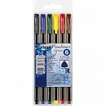 Набор ручек капилярных Liner 6 цветов (черный, синий, зеленый, красный, желтый, коричневый), 0,7 мм,