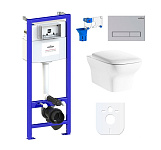 Картинка Унитаз Lavinia Boho Relfix Bristol Rimless 7 в 1 87040111 (матовый пластик)