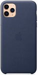 Картинка Чехол Apple Leather Case для iPhone 11 Pro (темно-синий)