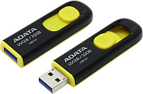 Картинка Флеш-память A-Data DashDrive UV128 Black-Yellow 32GB (AUV128-32G-RBY)