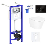 Картинка Унитаз Lavinia Boho Relfix Biore Rimless 7 в 1 87050188 (черный пластик)