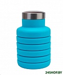 Картинка Бутылка для воды Bradex силиконовая складная с крышкой TK 0270 (голубой)