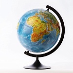 Глобус Земли физический рельефный. Диаметр 320мм