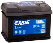 Картинка Автомобильный аккумулятор Exide Excell EB602 (60 А·ч)