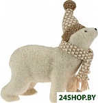 Полярный медвежонок в шапке и шарфе YZB005510 (кремовый)