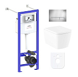 Картинка Унитаз Lavinia Boho Relfix Aveo Rimless 6 в 1 77050206 (хром пластик)