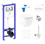 Картинка Унитаз Lavinia Boho Relfix One 9 в 1 97010021 (белое стекло)