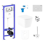 Картинка Унитаз Lavinia Boho Relfix Aveo Rimless 9 в 1 97010091 (матовый пластик)