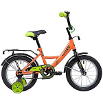 Картинка Детский велосипед Novatrack Vector 14 (оранжевый/черный, 2020)