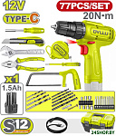 DTDT4B77 (с 1-им АКБ, кейс, набор инструментов)