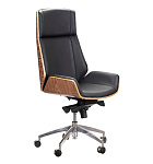 Картинка Кресло Norden Патио WH001-BLACKLEATHER (черный)