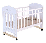 Картинка Детская кроватка VDK Bonne колесо-качалка (слоновая кость)