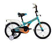 Картинка Детский велосипед Forward Crocky 16 2022 (бирюзовый/оранжевый)