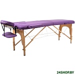 Картинка Массажный стол Atlas Sport складной 2-с 70 см (фиолетовый, деревянный)