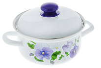 Картинка Кастрюля Лысьвенские эмали Анютины глазки 2.0л