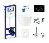 Картинка Унитаз Lavinia Boho Relfix One 10 в 1 98010020 (черный пластик)