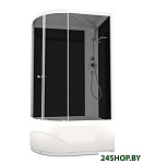 Картинка Душевая кабина Domani-Spa Delight 128 High 120x80 R (черный/тонированное)