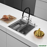 Eco AR мойка 500*500, коландер G, дозатор Satin Decor