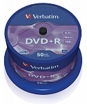 Картинка Диск DVD+R Verbatim 4.7Gb 16x Cake Box (50шт)