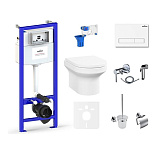 Картинка Унитаз Lavinia Boho Relfix Grance Hill Rimless 10 в 1 75110739 (белый пластик)