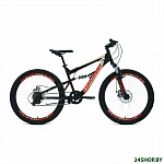 Картинка Велосипед Forward Raptor 24 2.0 disc 2021 (черный/красный)