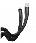 Картинка Кабель Hoco U78 Cotton Treasure USB - Lightning (1.2 м, черный)