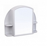 Картинка Шкаф с зеркалом для ванной BEROSSI Орион АС 11804000 (белый мрамор)