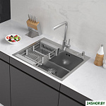 ECO AR мойка 600*500, коландер, дозатор SATIN