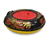 Картинка Тюбинг-ватрушка ТЯНИ-ТОЛКАЙ 930мм Хохлома (в чехле, Кабат)