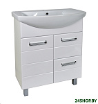 Картинка Тумба Doratiz Вега 70 с двумя ящиками под умывальник Балтика 70 (белый) (9912.497)