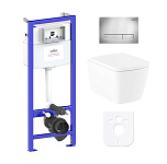 Картинка Унитаз Lavinia Boho Relfix Aveo Rimless 6 в 1 77040122 (хром пластик)