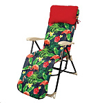 Картинка Кресло Nika Haushalt с подножкой и матрасом складное HHK5 (фламинго)