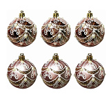 Картинка Елочная игрушка Волшебная страна Орнамент 007484 6 шт