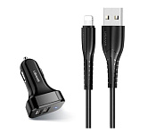 Картинка Автомобильное зарядное устройство Usams US-CC087 Lightning (NTU35LC13TZ)